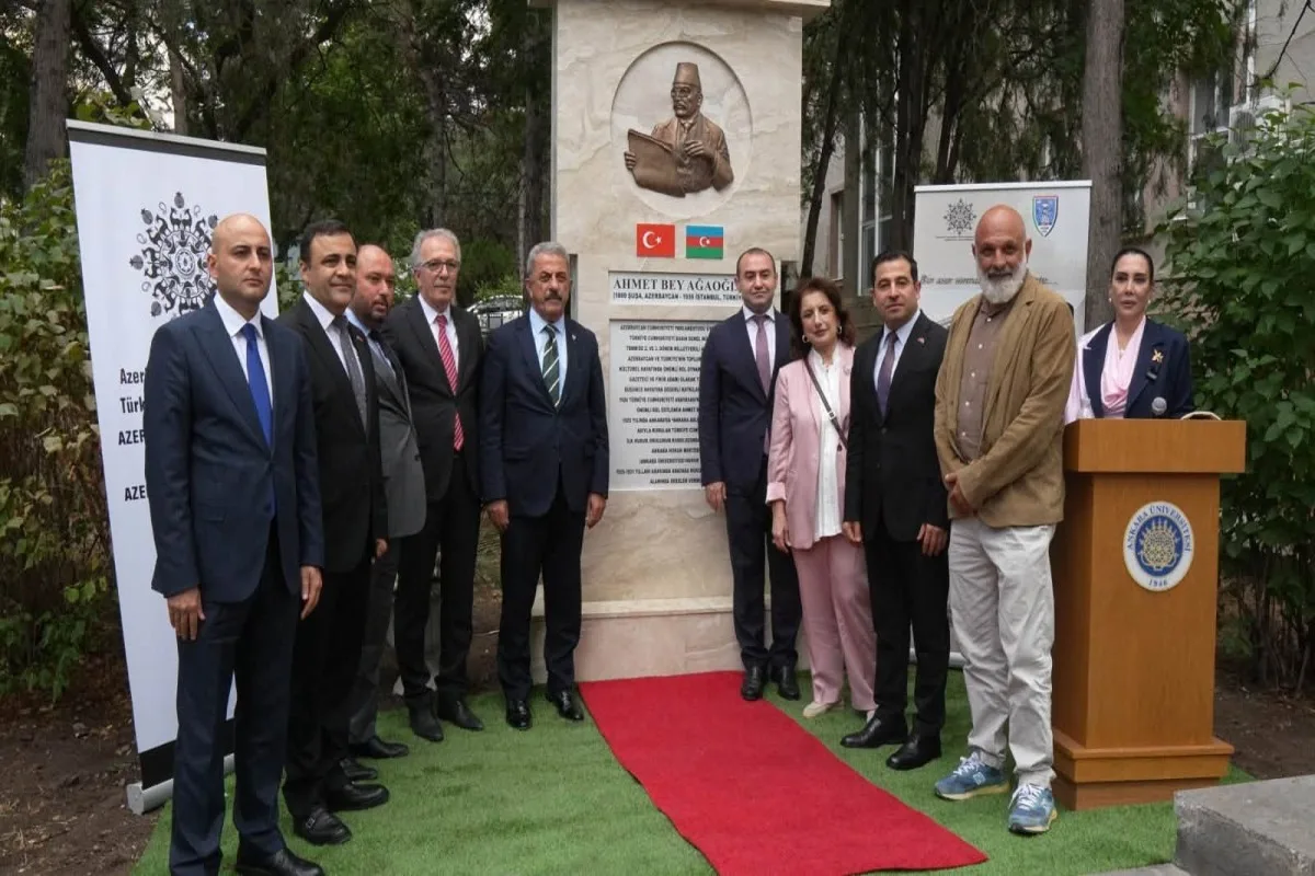 Türkiyədə Əhməd bəy Ağaoğlunun barelyefi və adına auditoriya açılıb - FOTOLAR