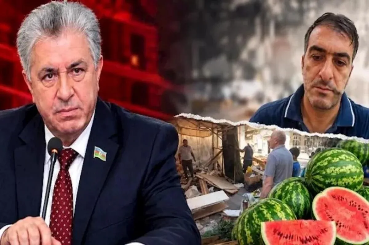 Deputatla qalmaqal yaşayan qarpız satan işinə qayıtdı