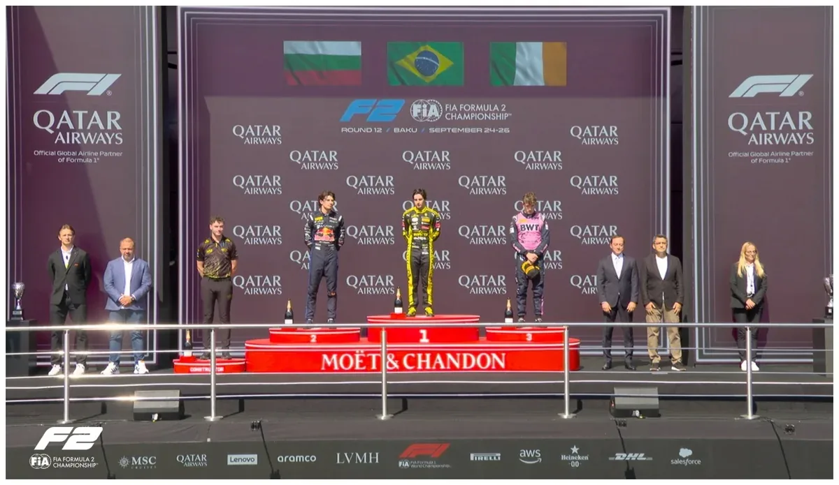 Formula 2-nin ikinci əsas yarışının qalibi mükafatlandırılıb