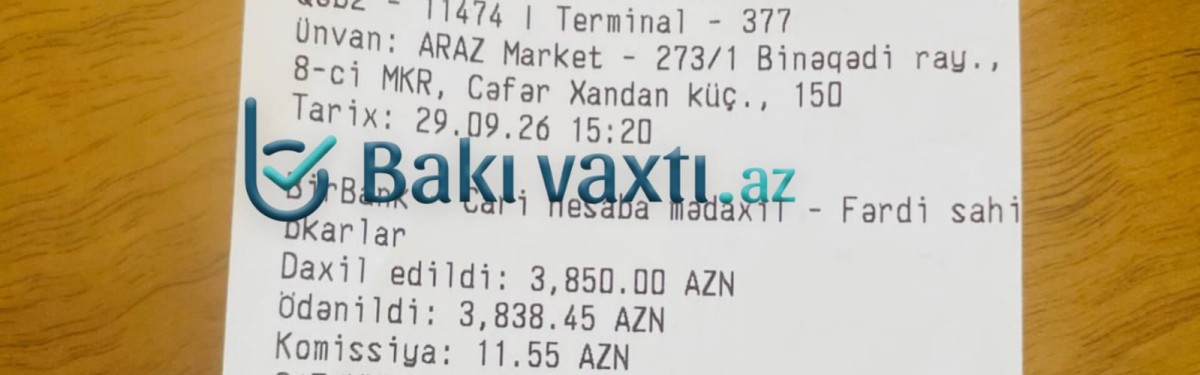 Terminaldan ödəniş edənlərin DİQQƏTİNƏ: Cibinizə təsir edəcək