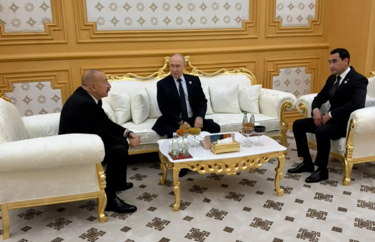 İlham Əliyev Vladimir Putin və Sərdar Berdiməhəmmədovla görüşüb - FOTO