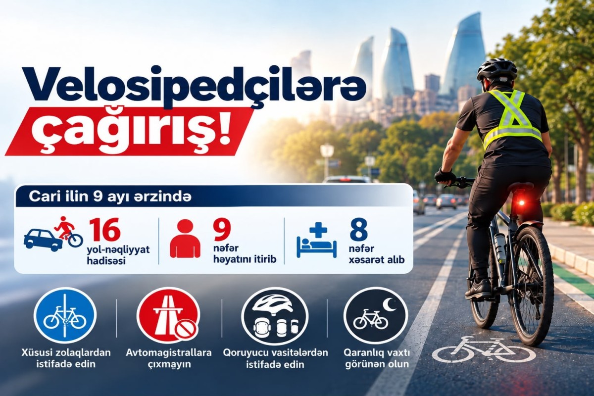 Bu il 9 velosipedçi yol qəzasında ölüb
