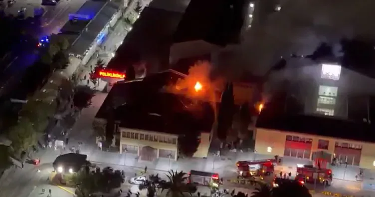 İstanbulda xəstəxana yanır