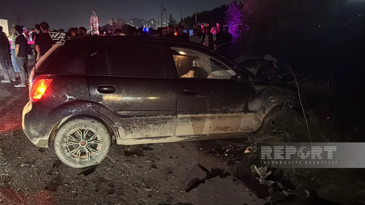 Masazırda motosikletlə avtomobil toqquşub