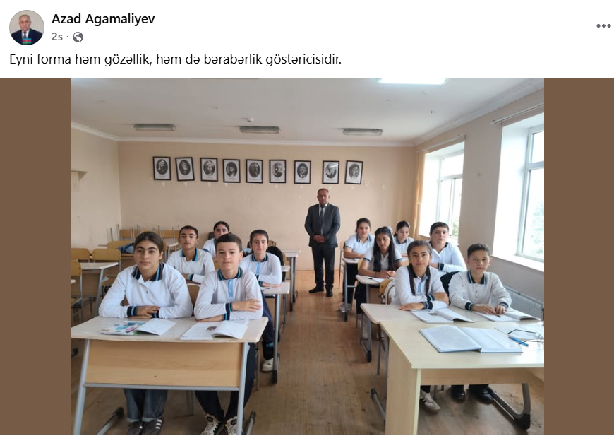 Müəllimlər geyim qaydaları ilə bağlı qərarı dəstəkləyirlər - FOTOLAR