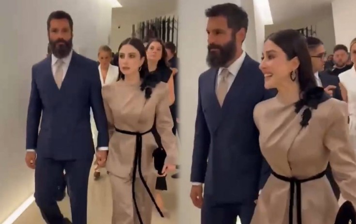 Özge Gürel Bakıya həyat yoldaşı ilə gəldi