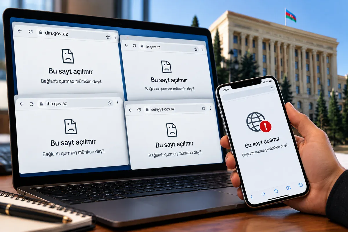 Azərbaycanda bir sıra rəsmi qurumların saytları açılmır - YENİLƏNİB