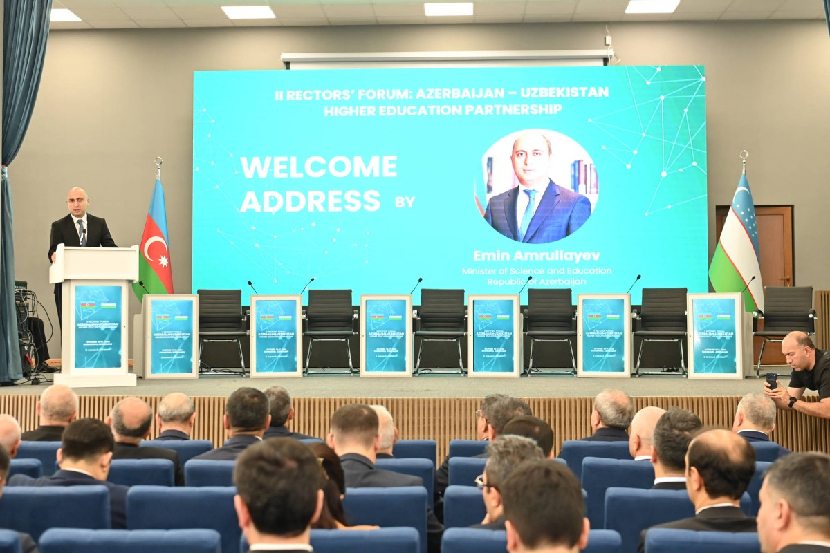 Azərbaycan-Özbəkistan İkinci Rektorlar Forumu keçirildi - FOTOLAR