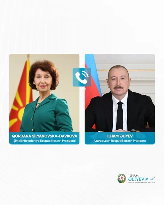 Şimali Makedoniya Prezidenti İlham Əliyevlə enerji məsələlərini müzakirə edib