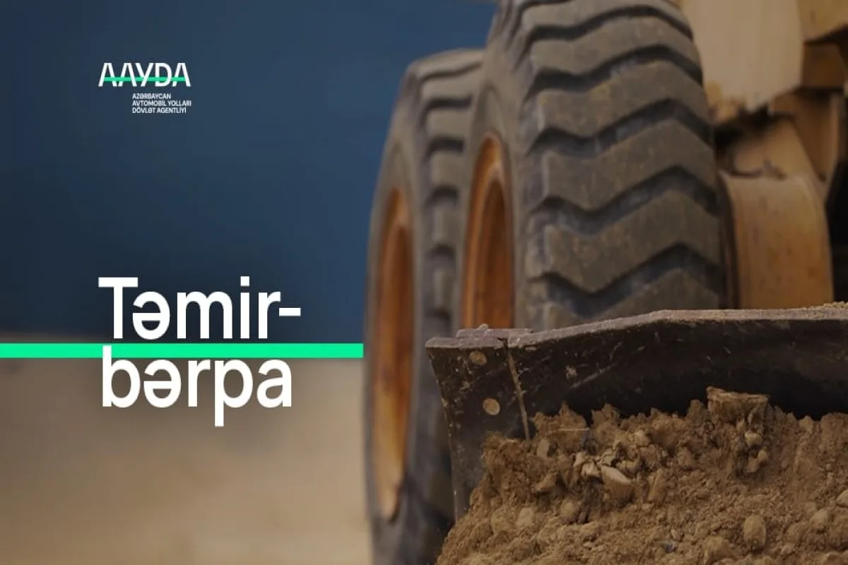 Bu avtomobil yolunda təmir-bərpa işləri aparılır