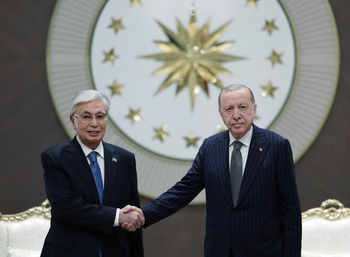 Tokayev Ankaraya gəldi - Ərdoğan qarşıladı - FOTOLAR
