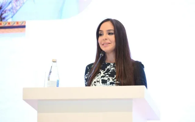 Leyla Əliyeva “Sülh kitabı”nın təqdimatında çıxış etdi - FOTOLAR