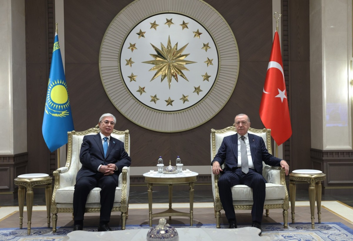Tokayev Ankaraya gəldi - Ərdoğan qarşıladı - FOTOLAR