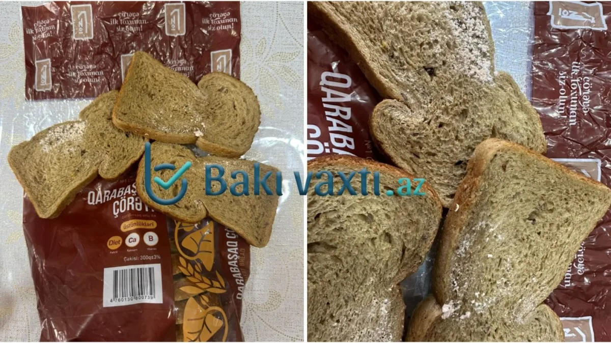 "Bolmart"dan 3 manata çörək aldı, kifli çıxdı - FOTO